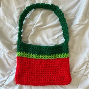 Handmade watermelon crochet bag